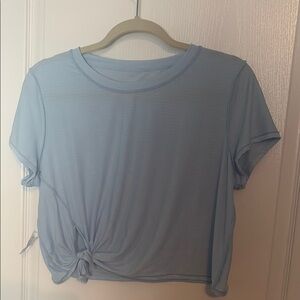 Halara Light Blue Women's Knot Front crop Top